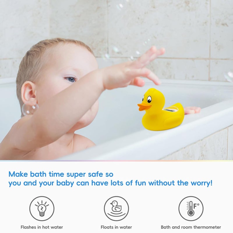 BH Digital Duckling Baby Bath Thermometer, Infant Safe Floating Water Temperature Thermometer and Baby Bath Time Toy – Easy to Read Display | BPA-Free - Image 2